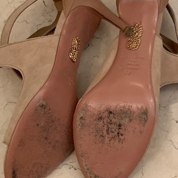 aquazzura nude heels